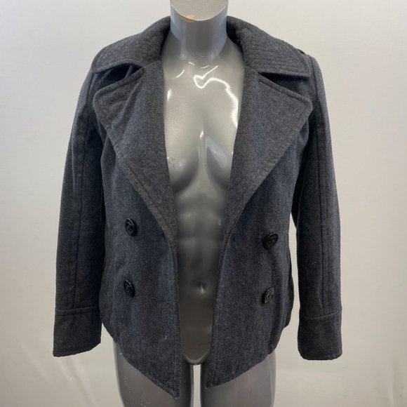 American Eagle Outfitters Jackets & Blazers - American Eagle Double Breasted Peacoat Women's Size XS Gray Wool Blend